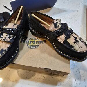 COPY - Dr. Martens Adrian Snaffle Suede Hair-On Loafer Shoes Men Size 10 Black …